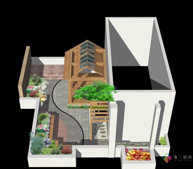 屋頂花園設計案例效果圖
